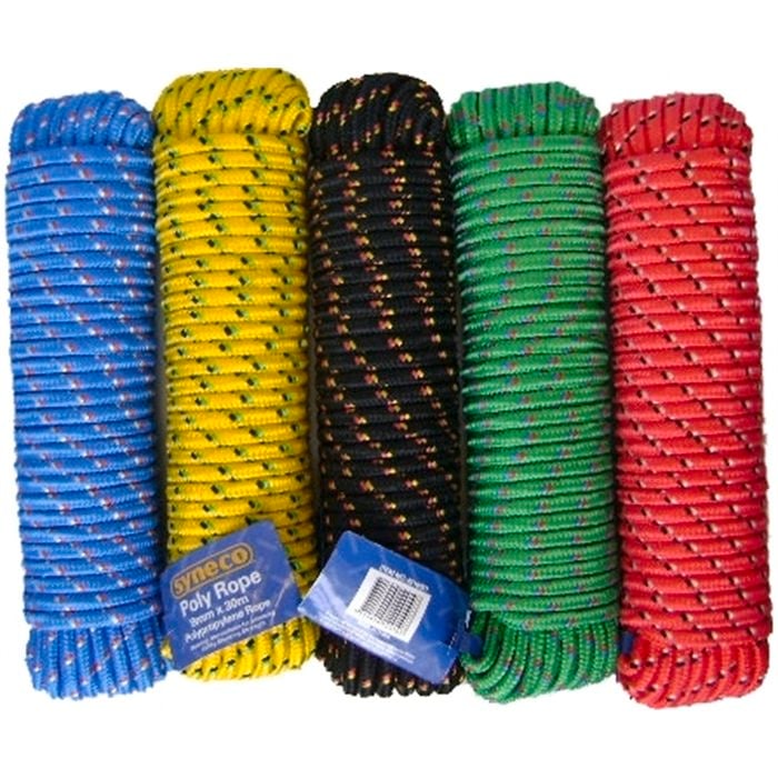 Syneco 9mm x 30m Diamond Braided Polypropylene Rope