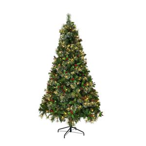 Tinseltown LED Christmas Tree 2.1M 7FT with Lights Ornaments Green
