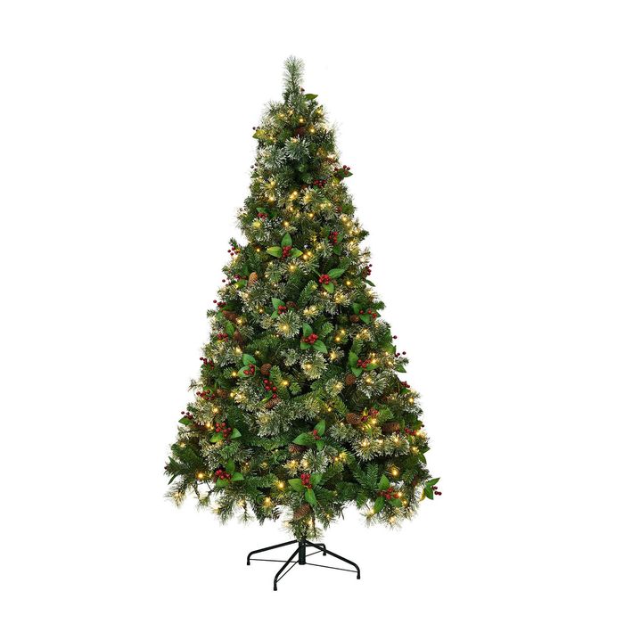 Tinseltown LED Christmas Tree 2.1M 7FT with Lights Ornaments Green