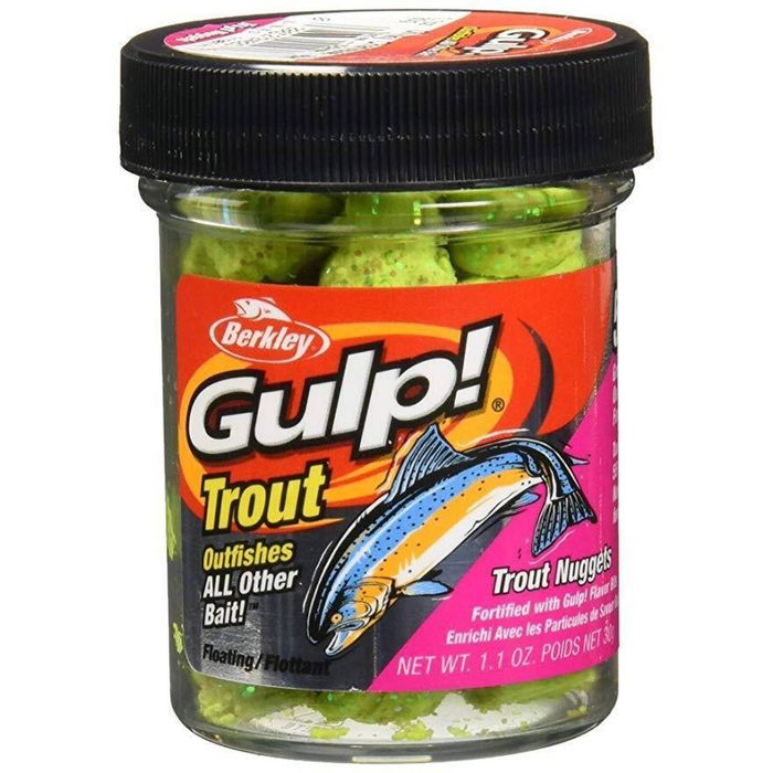 Berkley Gulp Nuggets Trout Fishing Bait Chunky Chartreuse