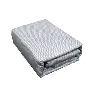 Houndstooth Blue High Thread Count Cotton Quilt Cover Set Queen