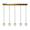 Lexi Lighting Ophelia 5lt Pendant Light Brass Metal Base Opal Glass Shades
