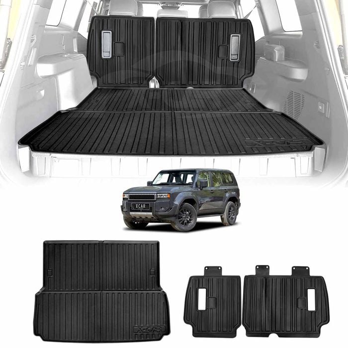Boot Liner Back Seat Protector for Toyota Prado 250 Series 5-Seater 2024-Onwards Cargo Trunk Mats