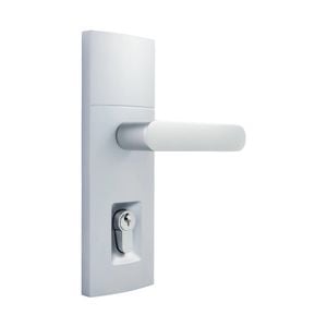 Gainsborough Satin Chrome Trilock Contemporary Contour Double Cylinder Entrance Lever Set