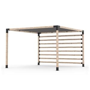 Toja Grid 3.66 x 3.66m Pergola Kit W/ Post Wall & Shade