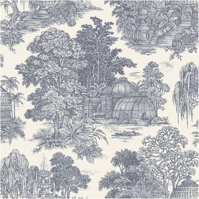 Blenheim Blue, Wallpaper 10.05m x 53cm Wallpaper Boutique