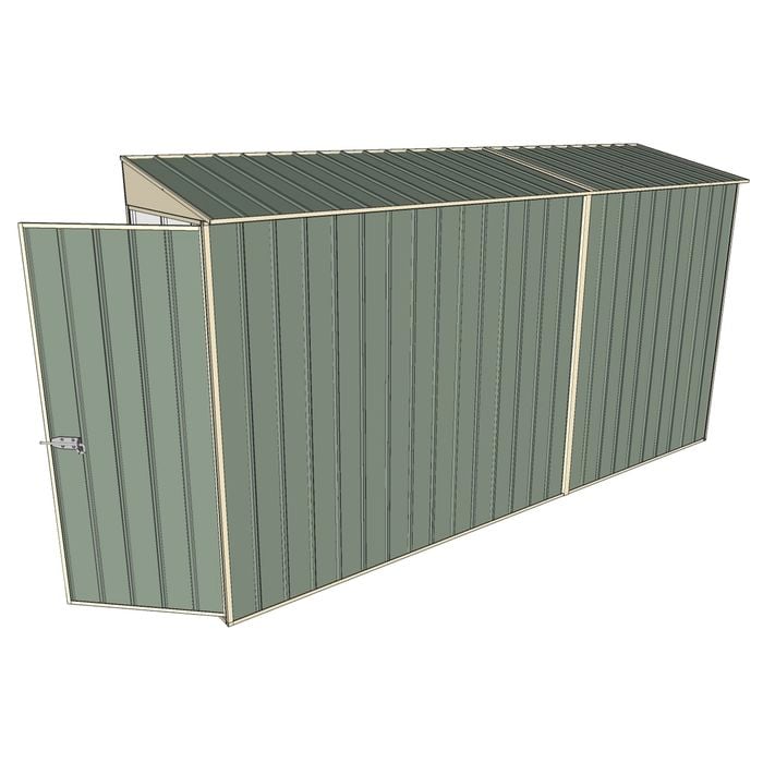 Build-a-Shed 0.8 x 3.7 x 2m Hinged Door Tunnel Shed - Green