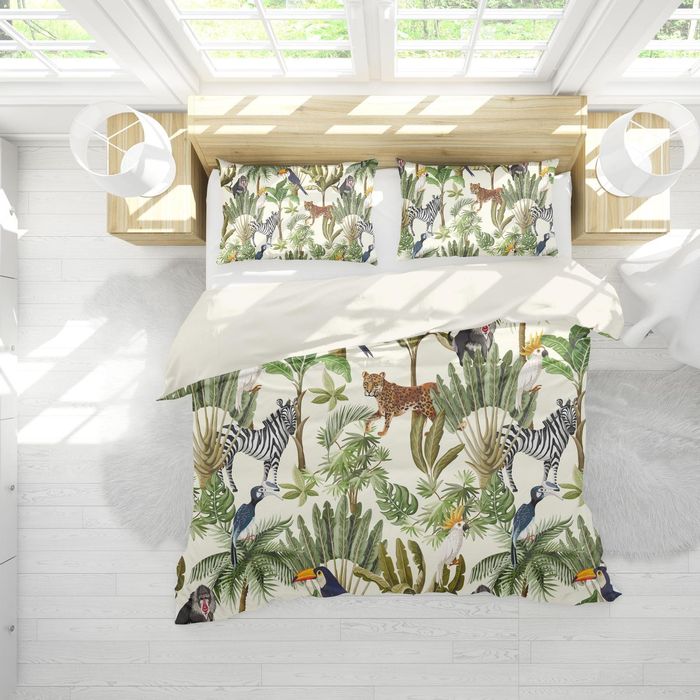 3D Tropical Jungle Animals Quilt Cover Set Bedding Set Pillowcases 176