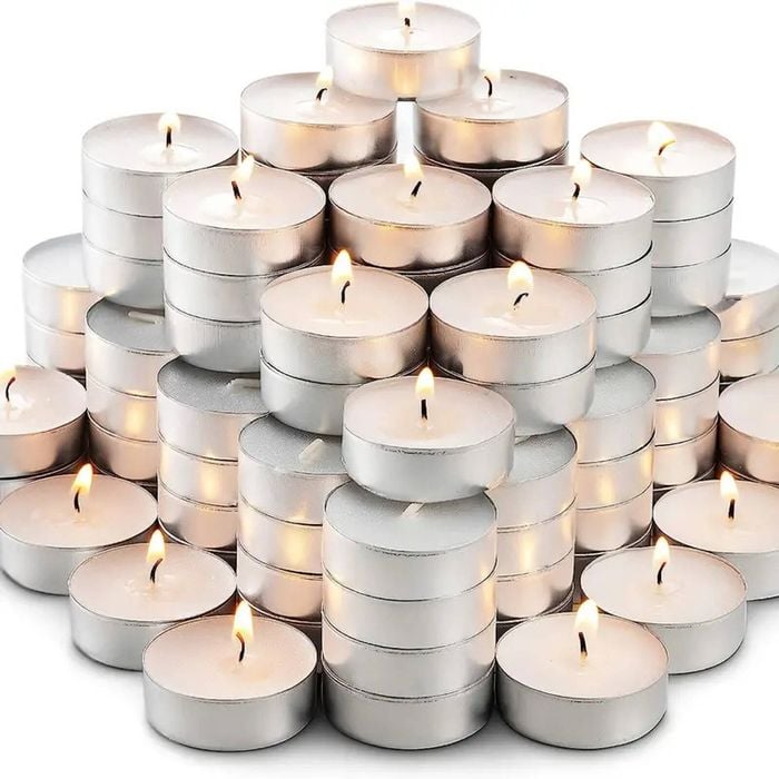600pcs Tea Light Candles 4 Hour Burn Tealight Wedding Smokeless Crystal Wax Bulk