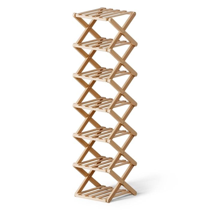 7 Tier Artiss Storage Shoe Rack Pine
