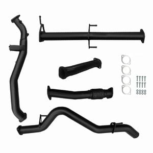 Ignite Exhausts Turbo Back For Mitsubishi Mr Triton 2.4l 3" No Cat & Straight Pipe Black Aluminised Steel