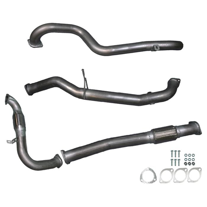 Ignite Exhausts Turbo Back For Nissan Gu Patrol 3l Leaf Spring Ute 3" Cat & Pipe Raw Aluminised Steel