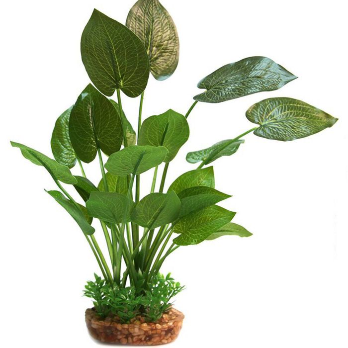Aqua One Anubias W/Gravel Base Plastic Plant - Large (28217)