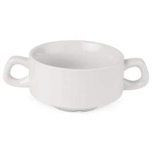 Olympia Athena Stacking Soup Bowls White Porcelain Vitrified 290ml Pack Of 12