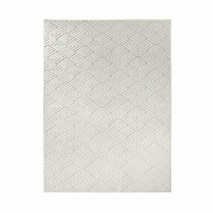 Oikiture Jacquard Area Rug Geometric Floor Carpet 240X340cm Ivory Cream