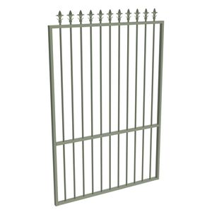 ProtectorAl 800 - 1200 x 1800mm Pale Eucalypt Aluminium Pool Gate Spear Top With Mid Rail