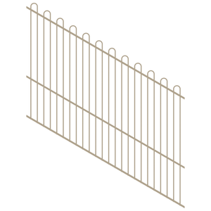 ProtectorAl 1201-2400W x 1800H Paperbark Loop Top Pool Fence Panel Raked 16-30º