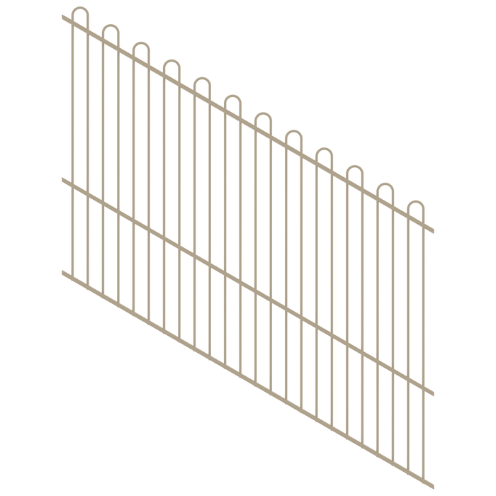 ProtectorAl 1201-2400W x 1800H Paperbark Loop Top Pool Fence Panel Raked 16-30º