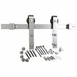 Rolltrak 2000 x 40 x 6mm Satin Nickel Barn Door Track Side Fix Set