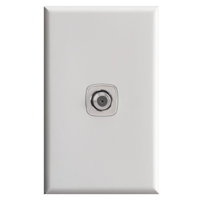 HPM EXCEL 1 Gang F Type 3GHz TV Outlet - Matt White