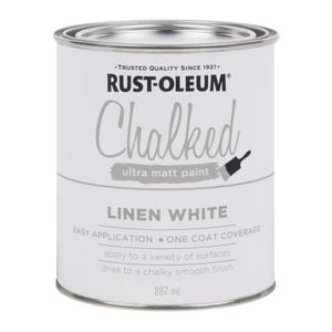 Rust-Oleum 887ml Linen White Chalked Ultra Matt Paint
