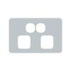 DETA Soft Grey S-Line Double Power Point Cover Plate