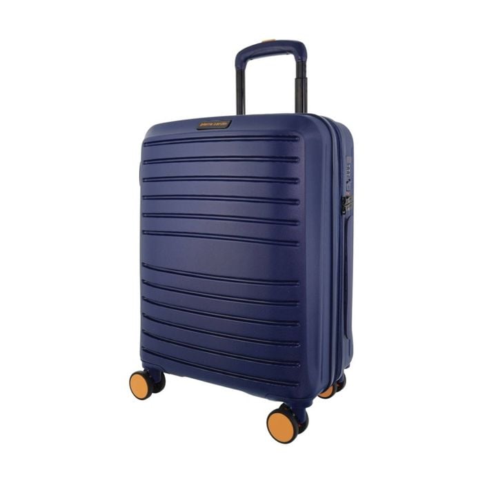 Pierre Cardin Classic Cabin 56l Hard Shell Case Suitcase Travel Luggage Navy