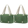 2x Tosca Lightweight Foldable & Expandable Flight Cabin Travel Tote Bag Moss