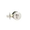 Zanda 54mm Diameter Brushed Nickel Round Slimline Deadbolt, Double Cylinder (Key/Key)