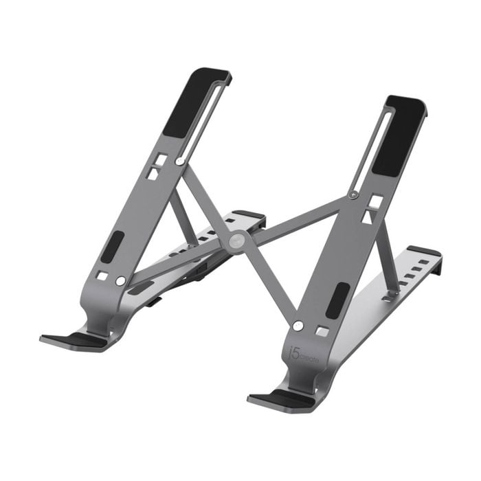 J5create Foldable Adjustable Laptop Stand With Usb 4-port Hub Aluminium 16in