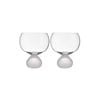 2pc Tempa Zephyr Spherical Gin Drinking Glasses Set 12.5cm White