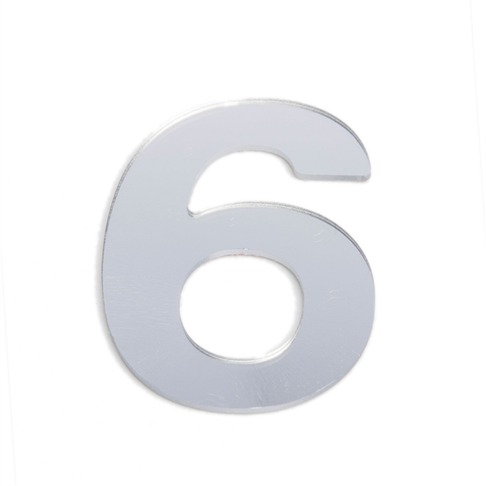 Sandleford 25mm Silver Self Adhesive House Number 6