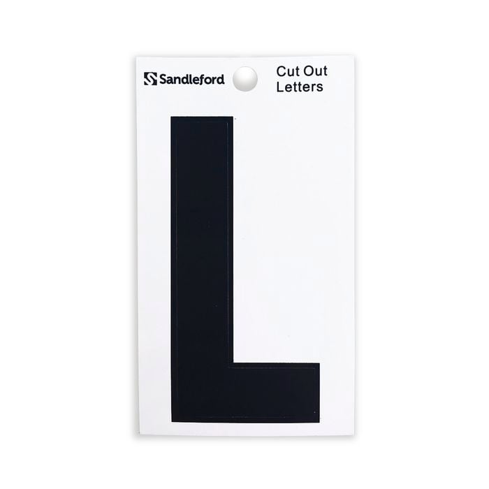 Sandleford 85mm Black Cut Out Self Adhesive House Letter L