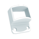 ProtectorAl 38 x 25mm Pearl White Aluminium Fence Panel Brackets - 4 Pack