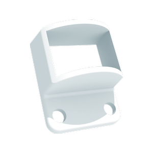 ProtectorAl 38 x 25mm Pearl White Aluminium Fence Panel Brackets - 4 Pack
