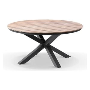 Bay Gallery Furniture Tuscany Round 1.5m Outdoor Aluminium And Teak Dining