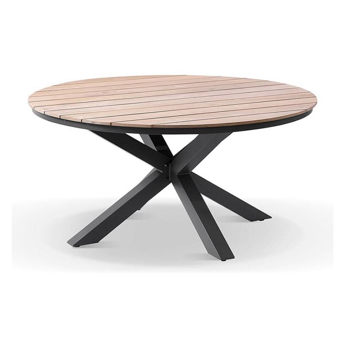Bay Gallery Furniture Tuscany Round 1.5m Outdoor Aluminium And Teak Dining
