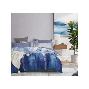 3D Blue Watercolor 105 Bed Pillowcases Quilt King Single Size