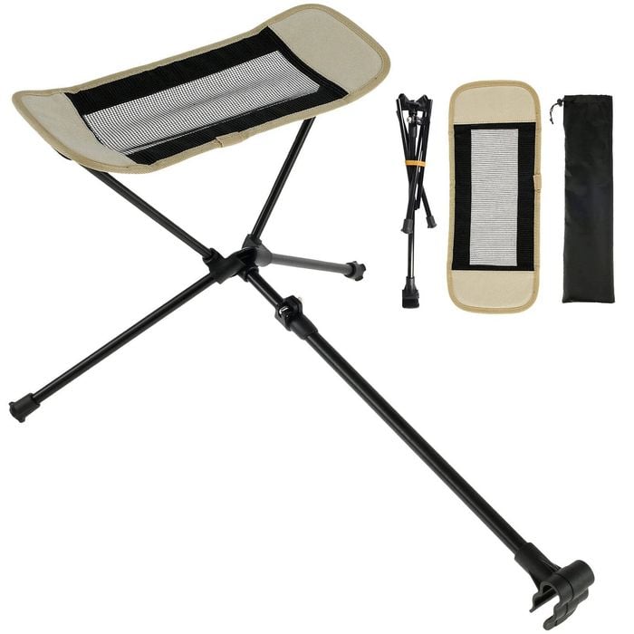 Portable Folding Chair Footrest Khaki