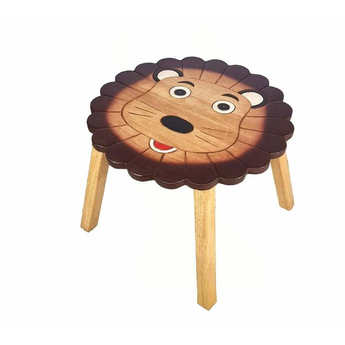 Kids Wooden Table - Lion Design - Handmade Solid Timber