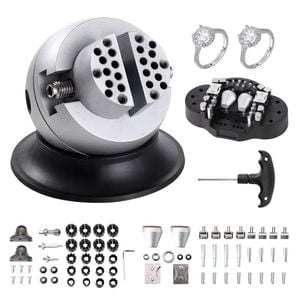 VEVOR Ball Vise 360°Rotation Engraving Block 70 PCS Attachment for Gemstone Inlay
