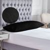 CottonMore 100% Cotton Waffle Black Body Pillowcase 48x150cm