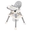Ufurniture 5-in-1 Baby High Chair Toddler Activity Desk Baby Standing Helper Chair Kids Table Chair Set, White+Grey