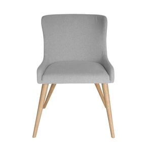 Sk Designer Living | Osaka Dining Chair | Natural Legs - Light Grey Fabric