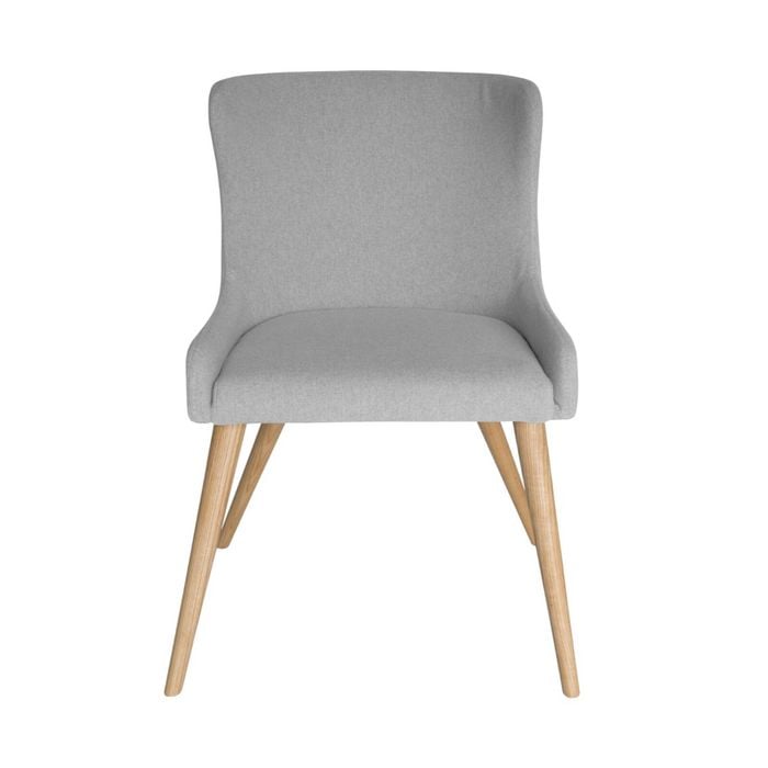 Sk Designer Living | Osaka Dining Chair | Natural Legs - Light Grey Fabric