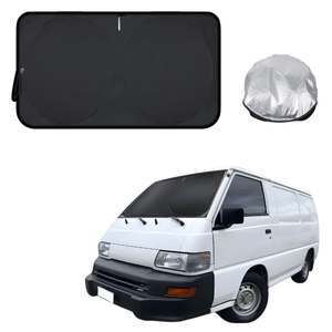 Front Windscreen Sun Shade for Mitsubishi Express 1994 - 2005 (WA) - Standard 150 x 85 cm - Black
