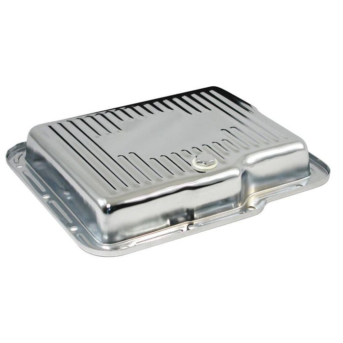 Transmission Pan Automatic Chrome Steel Powerglide Finned