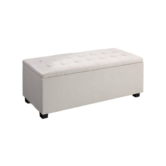 Artiss Storage Ottoman Blanket Box Large Seat Fabric Foot Stool Chest Toy Bed