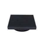 Grates 2 Go 117mm Black Slim Wedge Shower Grate G2G-6B