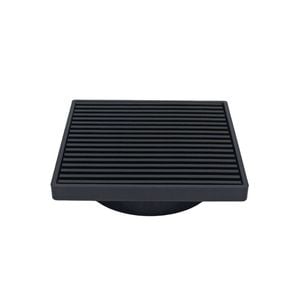 Grates 2 Go 117mm Black Slim Wedge Shower Grate G2G-6B